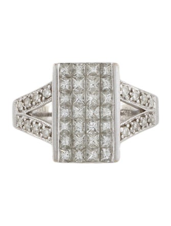 Ring 18K 1.10ctw Diamond Signet Ring