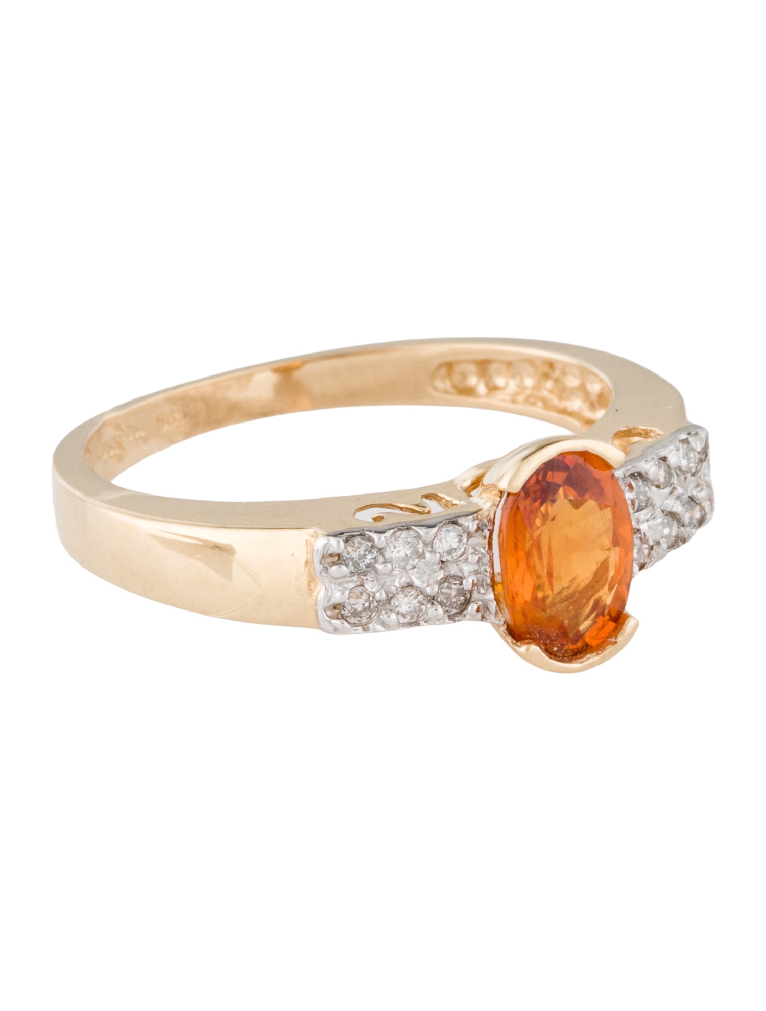 Ring 14K 1.02ct Sapphire & Diamond Cocktail Ring