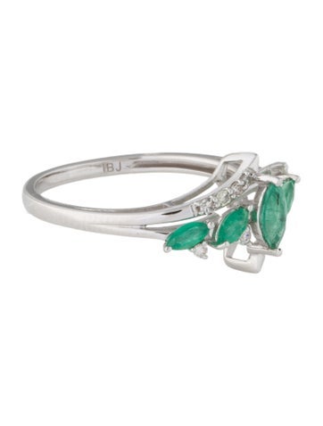 Ring Cocktail 14K Emerald & Diamond 7