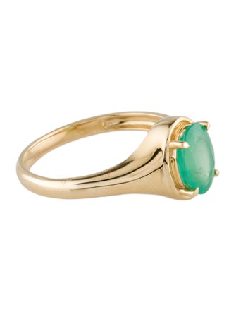 Ring 18K 1.43ct Emerald Cocktail Ring