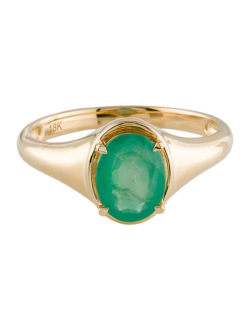 Ring 18K 1.43ct Emerald Cocktail Ring