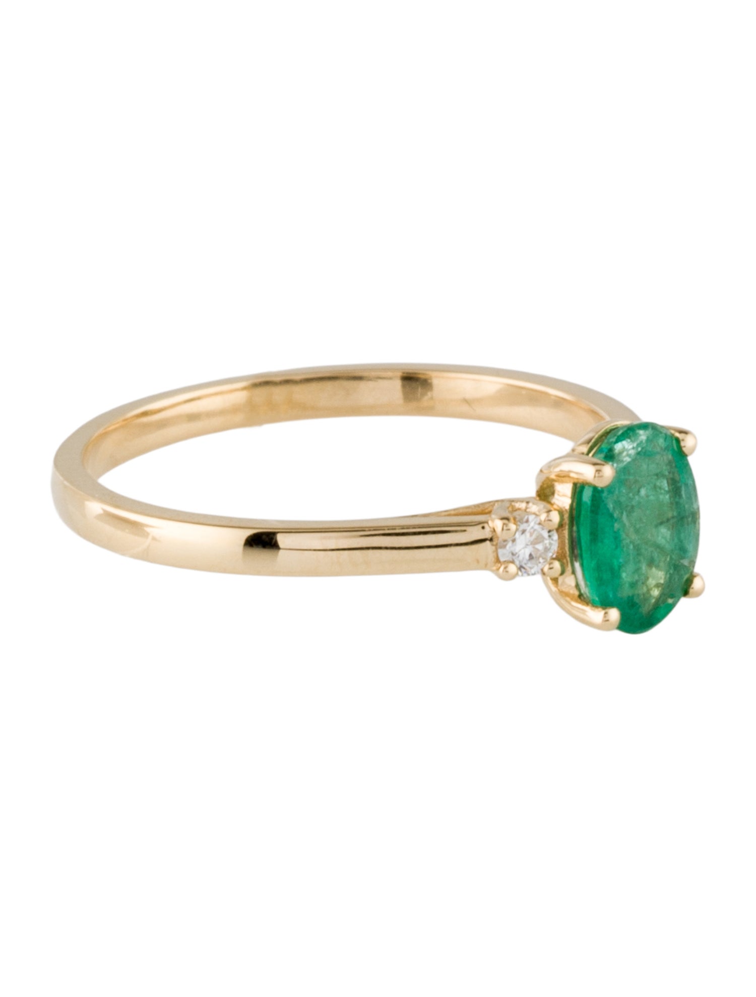Ring 18K Emerald & Diamond Cocktail Ring