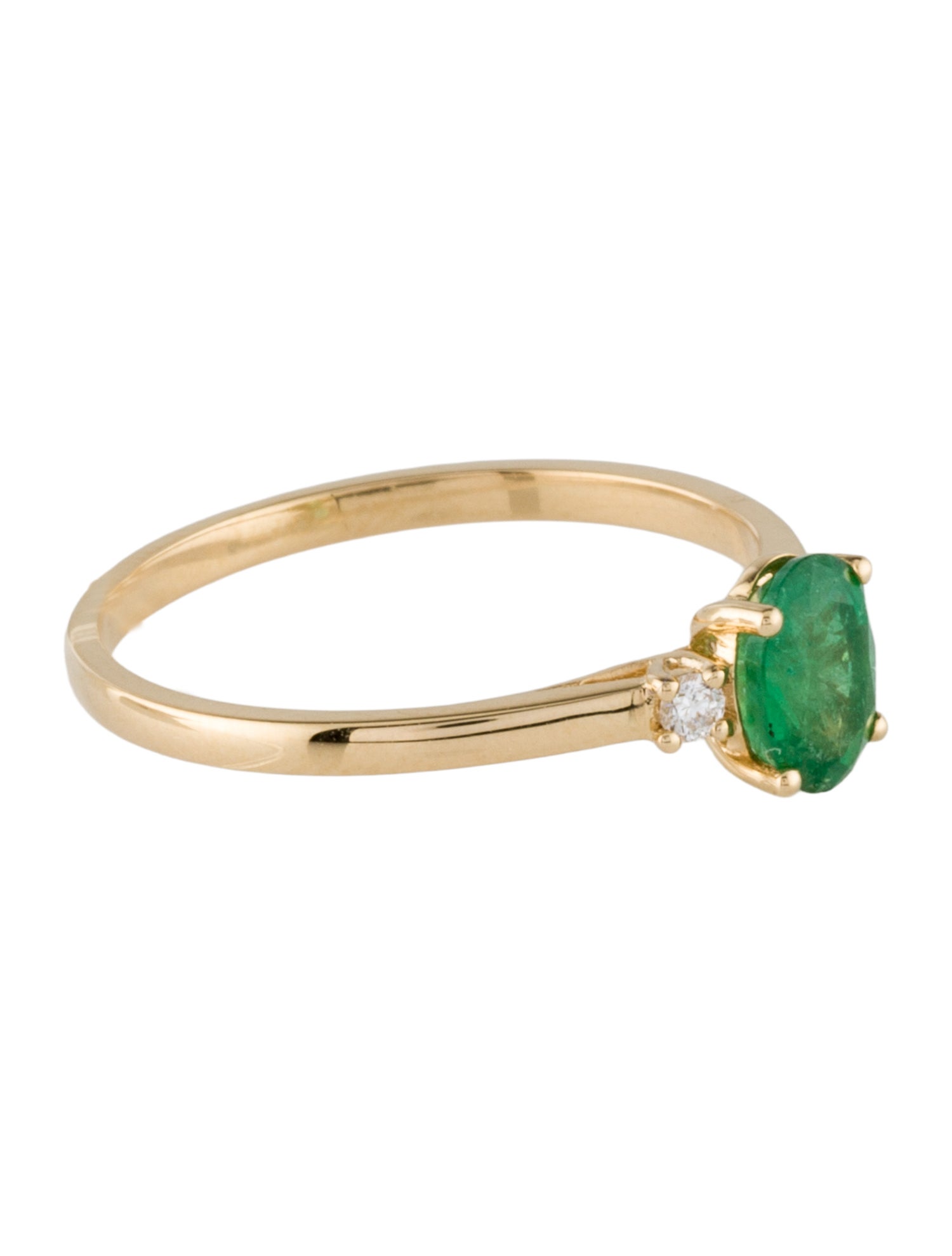 Ring 18K Emerald & Diamond Cocktail Ring