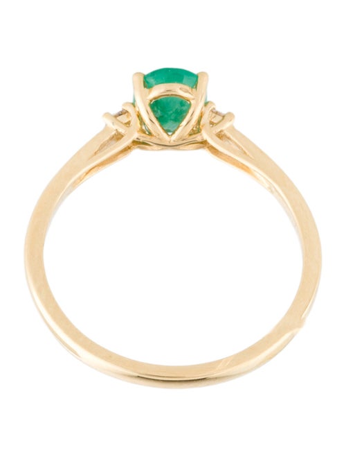 Ring 18K Emerald & Diamond Cocktail Ring