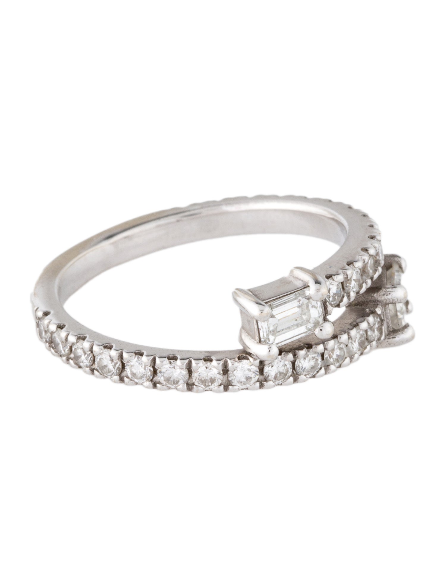 【ユーズド品】TIFFANY　Curved Band Ring　＊719 Tiffany & Co. Platinum and Diamond Elsa Peretti Curved Band