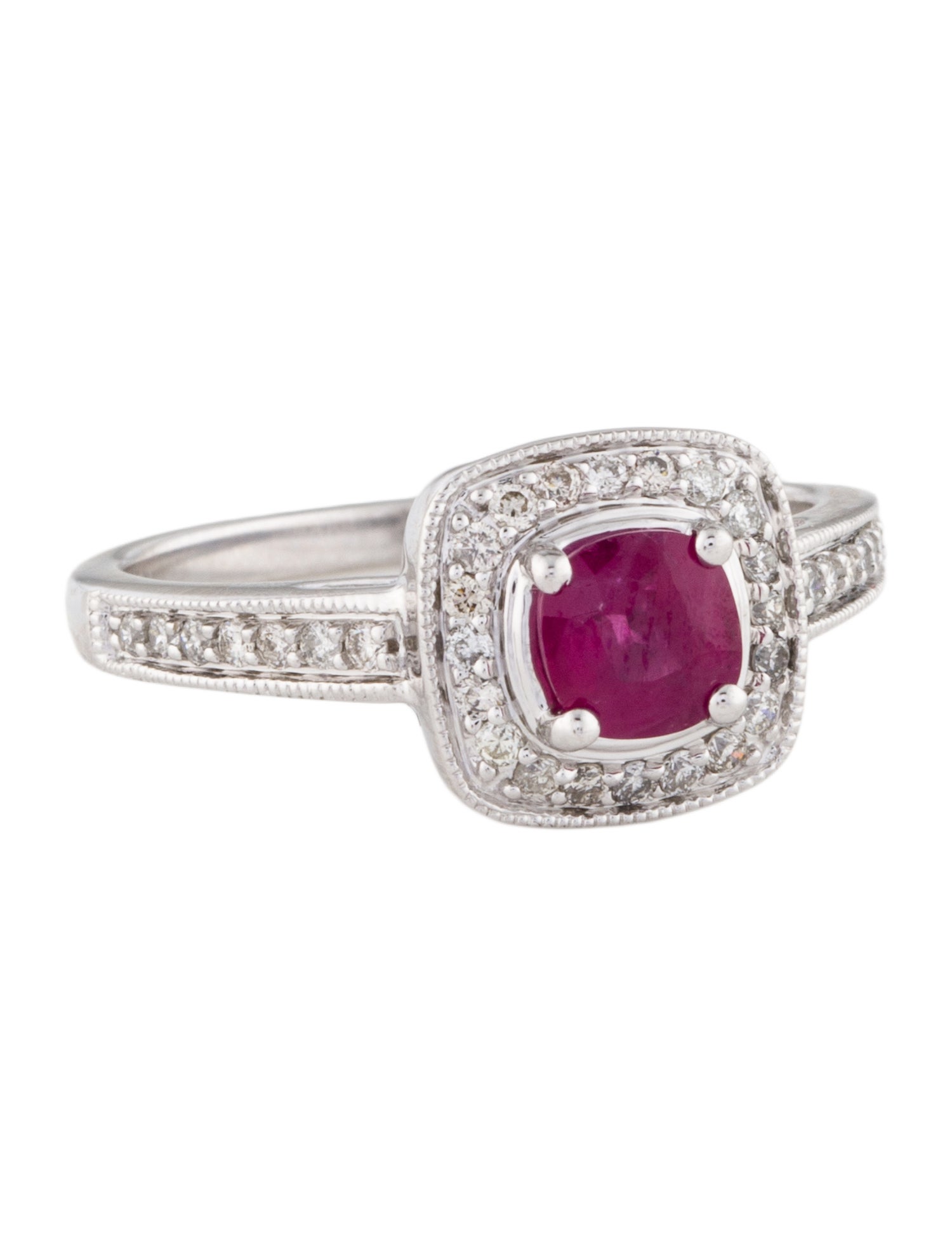 Ring 14K Ruby & Diamond Cocktail Ring