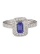 Ring 18K 1.08ctw Tanzanite & Diamond Cocktail Ring