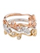 Ring 14K Diamond Floral Stacking Ring Set