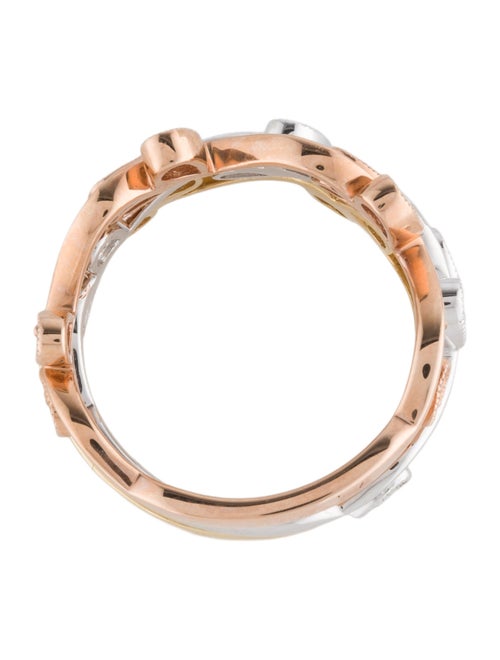 Ring 14K Diamond Floral Stacking Ring Set