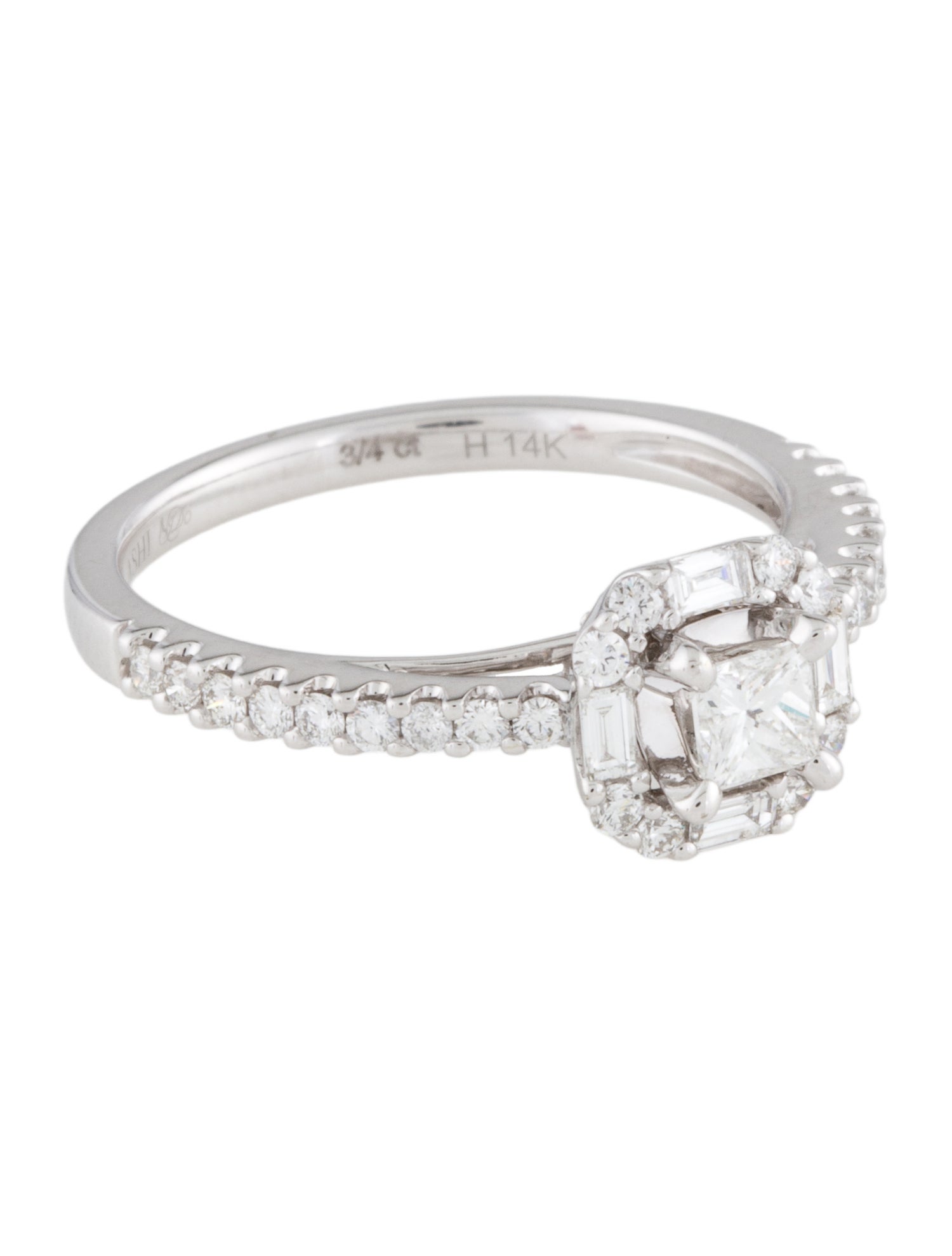 Ring 14K Diamond Halo Cocktail Ring