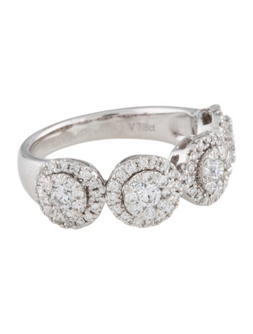 Ring Band 14K Diamond Halo 6.5