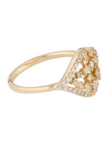 Ring 14K Diamond Cocktail 6.25