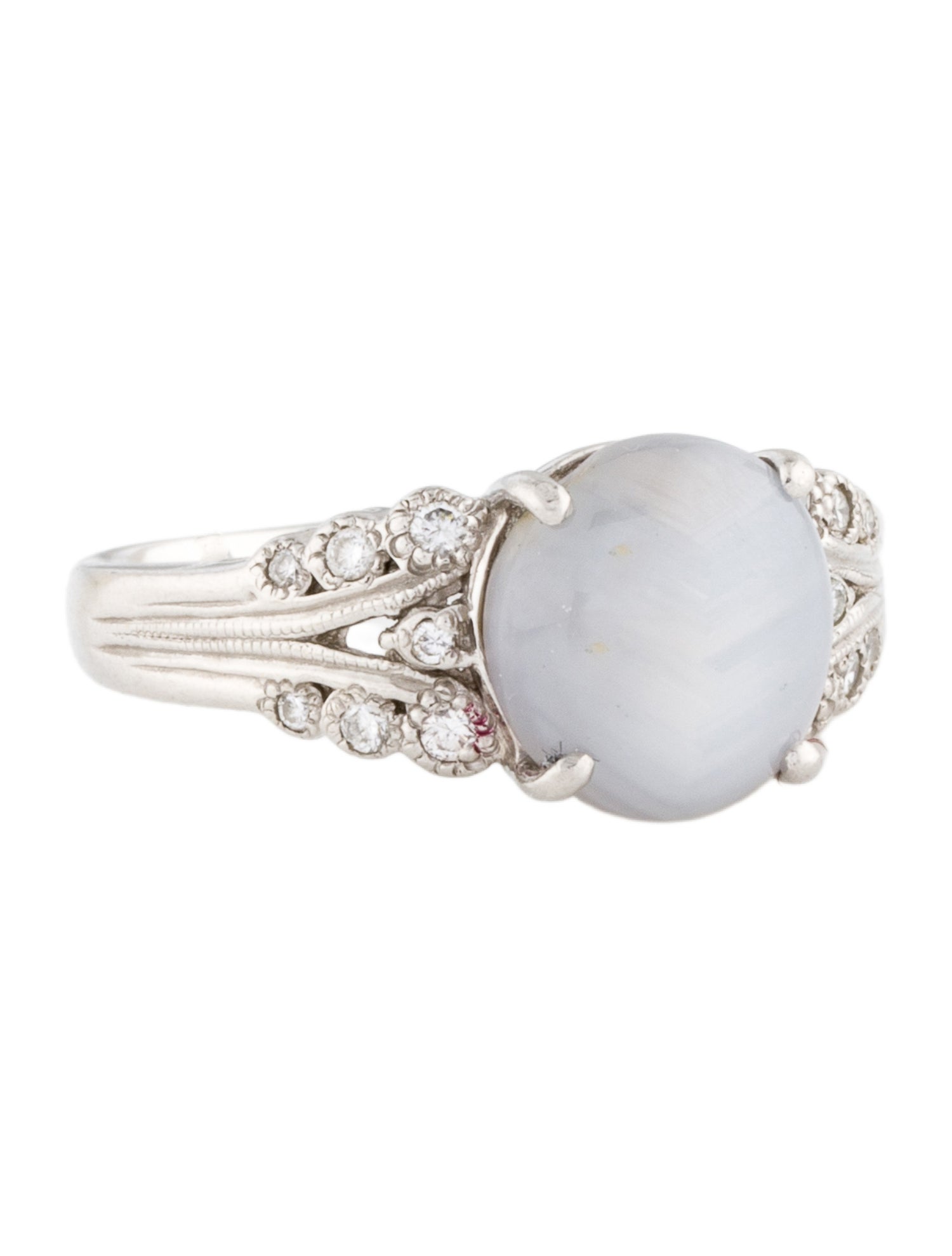 Ring Platinum 6.33ct Star Sapphire & Diamond Cocktail Ring