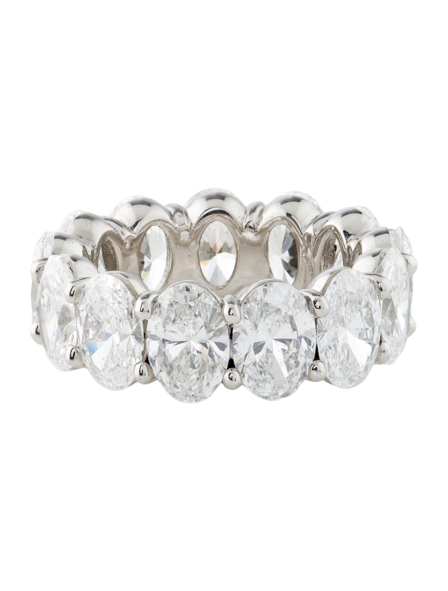 Ring Platinum 9.71ctw Lab-Grown Diamond Eternity Band