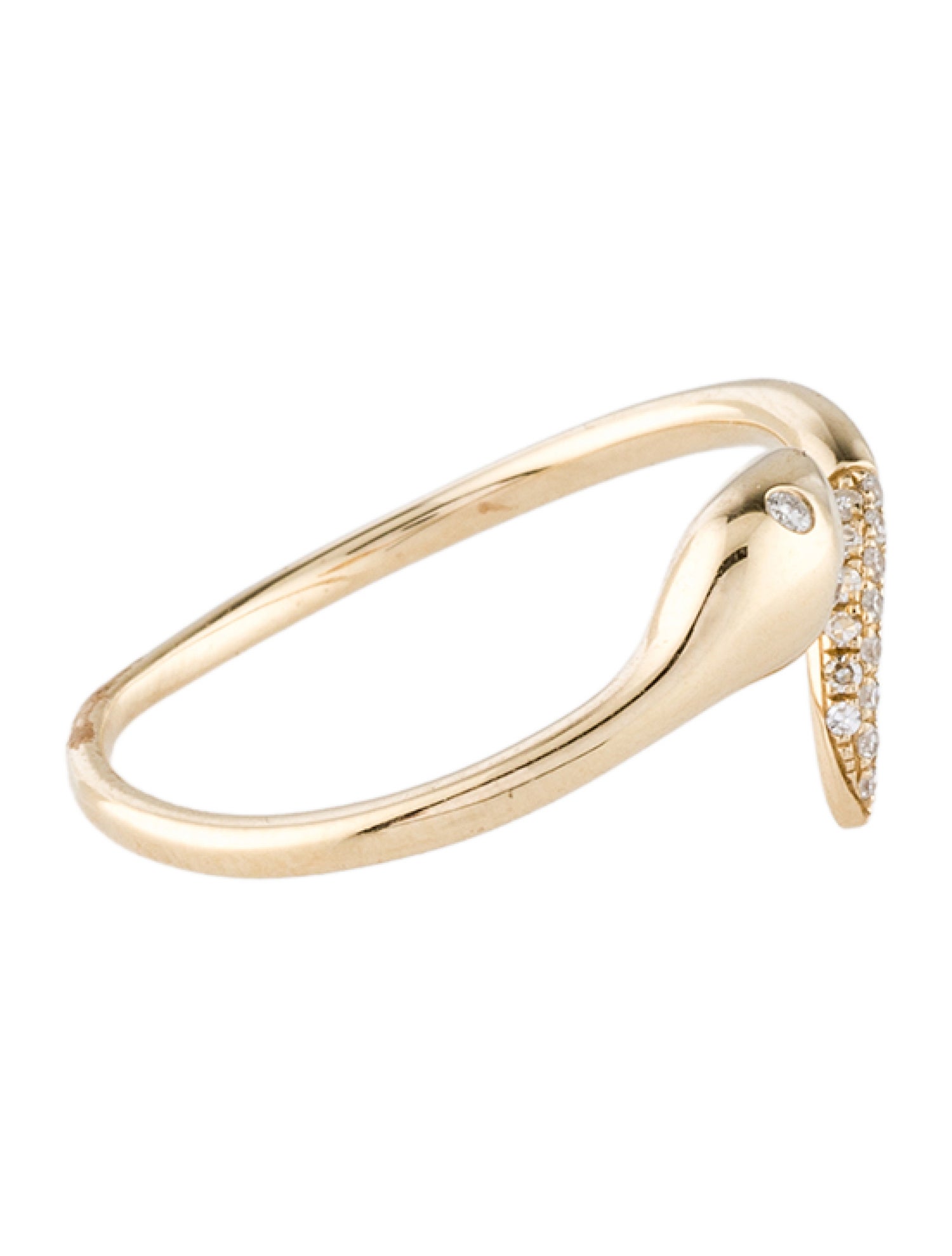 Ring 14K Diamond Snake