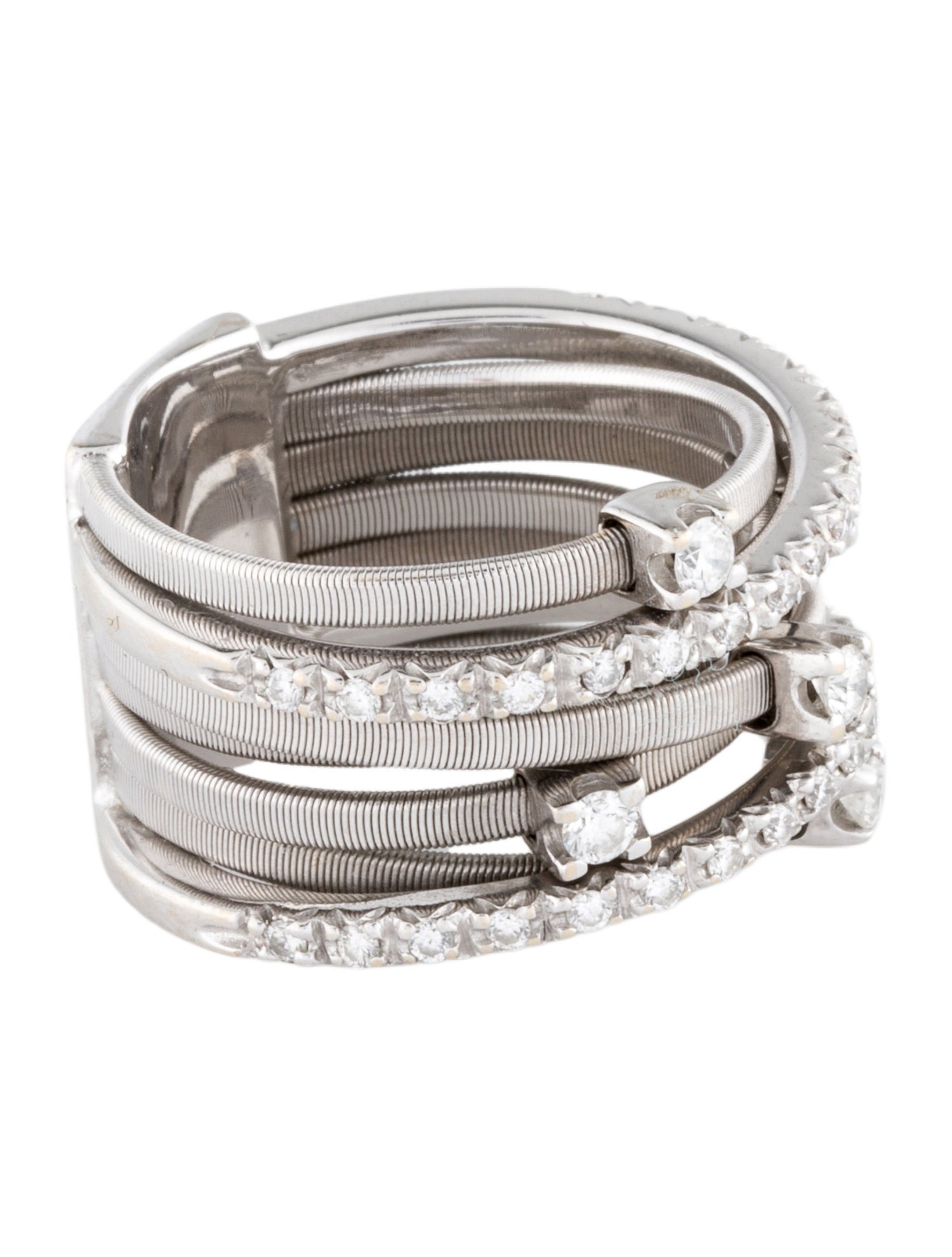 Marco Bicego 18K Diamond Goa 7 Strand Ring
