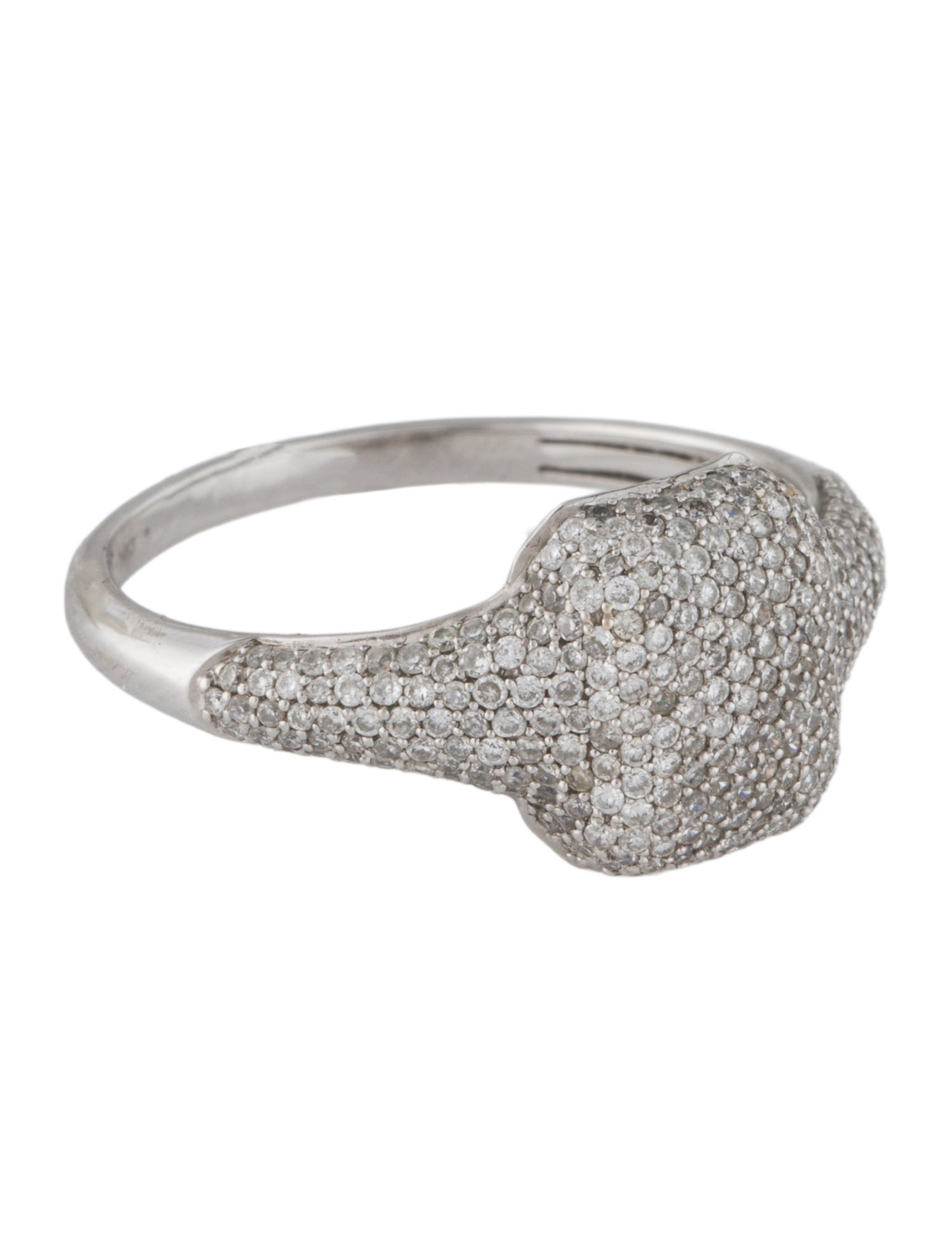 Ring 14K Diamond Pave Signet