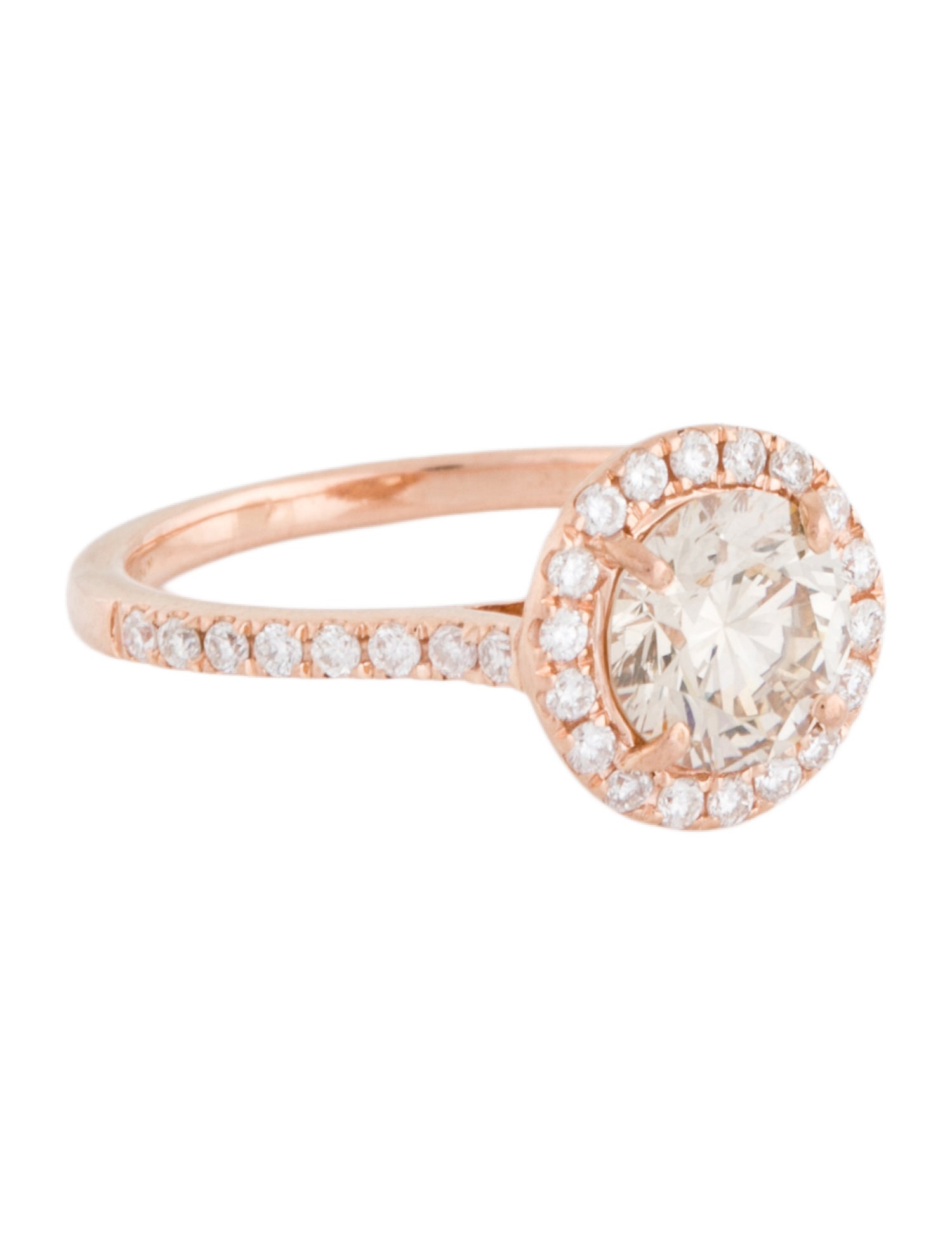 Ring 14K Diamond Halo Cocktail Ring