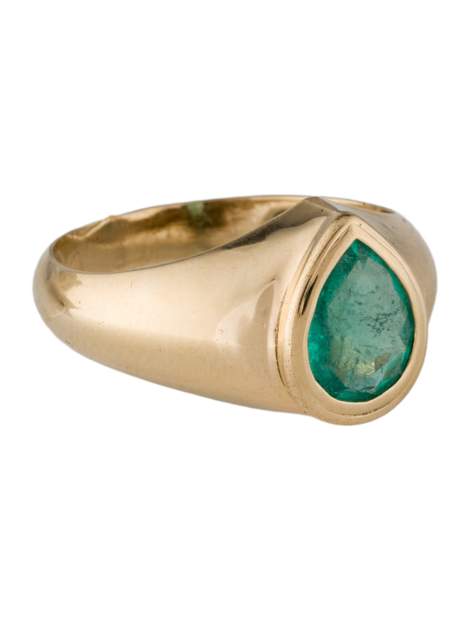 Ring 14K Emerald Signet Ring