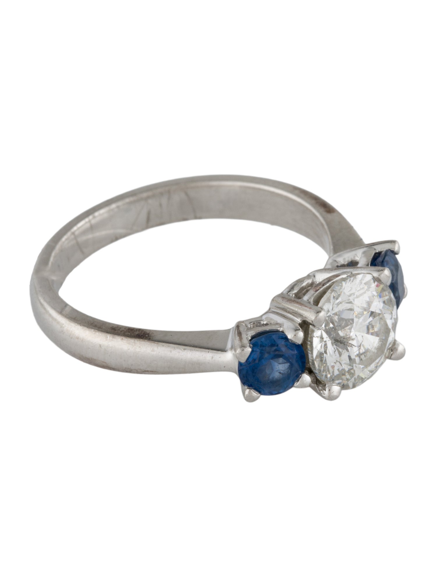 Ring Platinum 1.43ct Diamond & Sapphire Cocktail