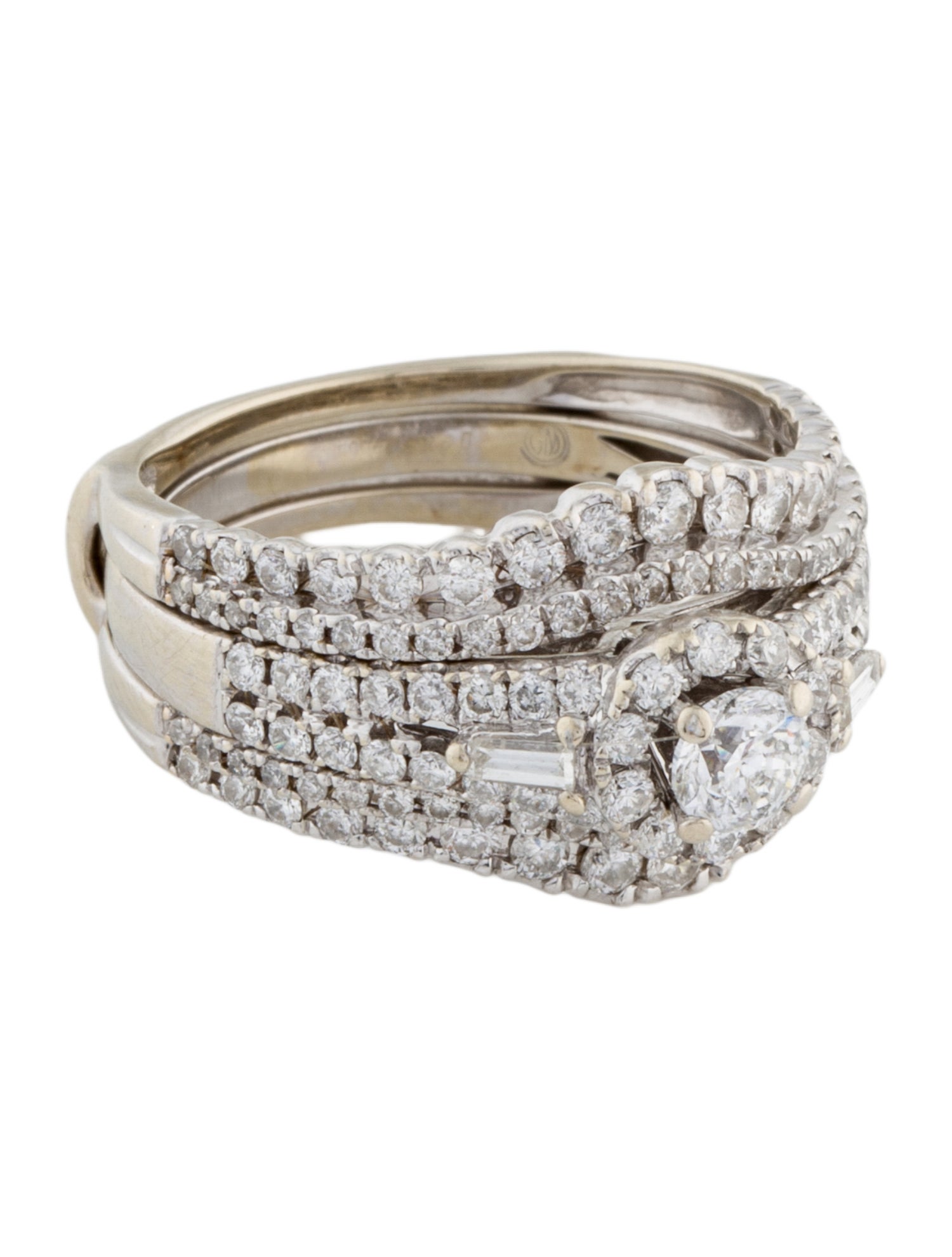 Engagement Ring 14K 1.73ctw Diamond Wedding Set