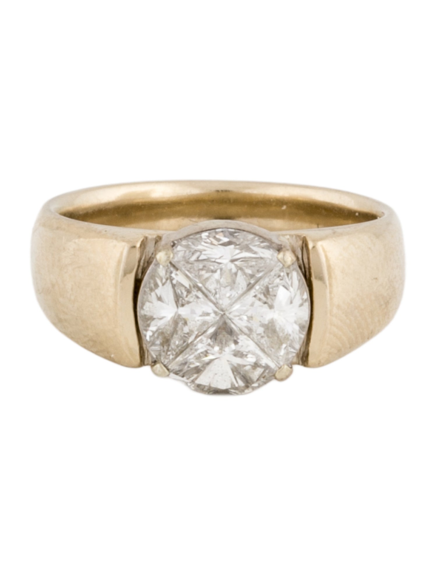Ring 18K Diamond Signet Ring