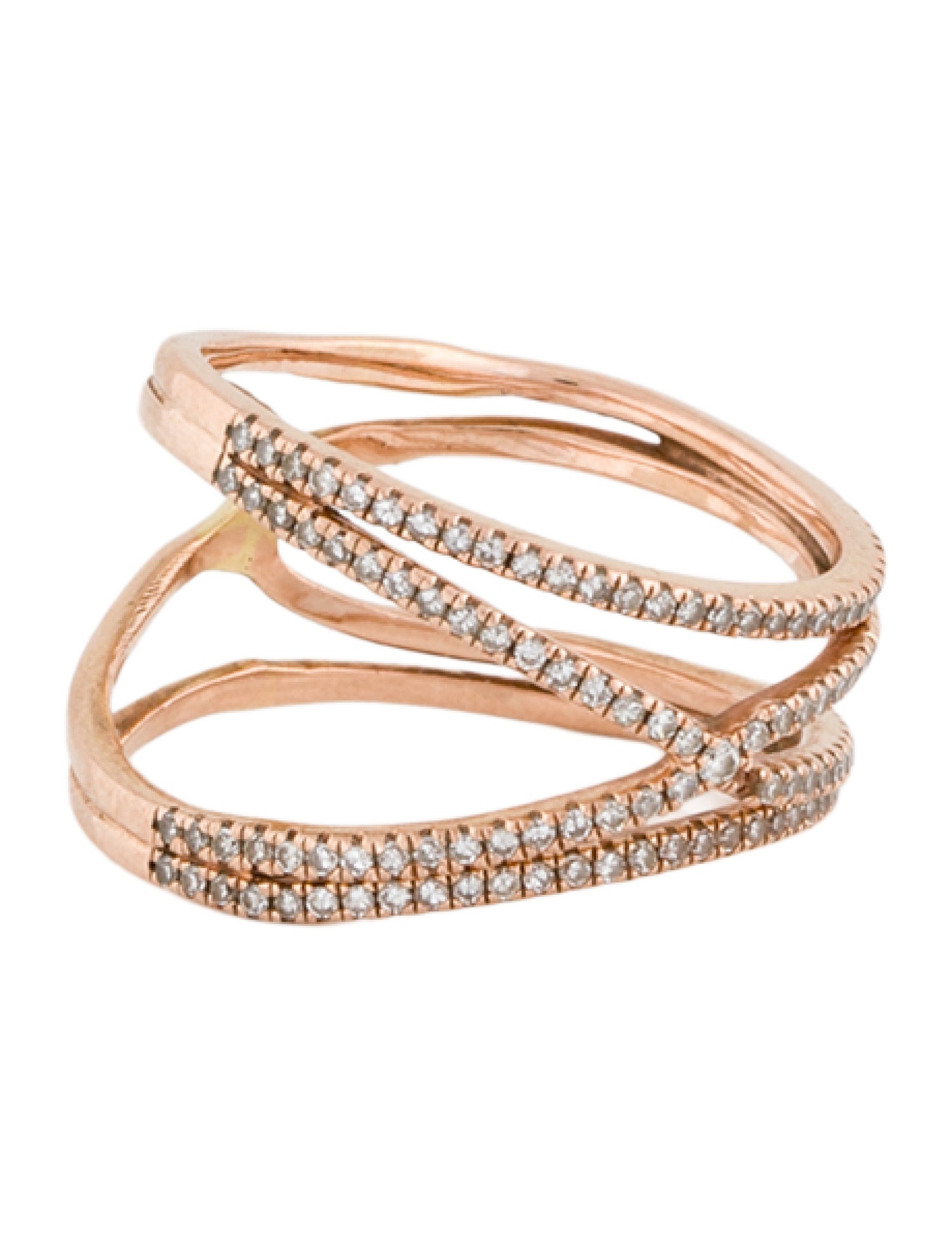 Ring 14K Diamond Crossover Ring