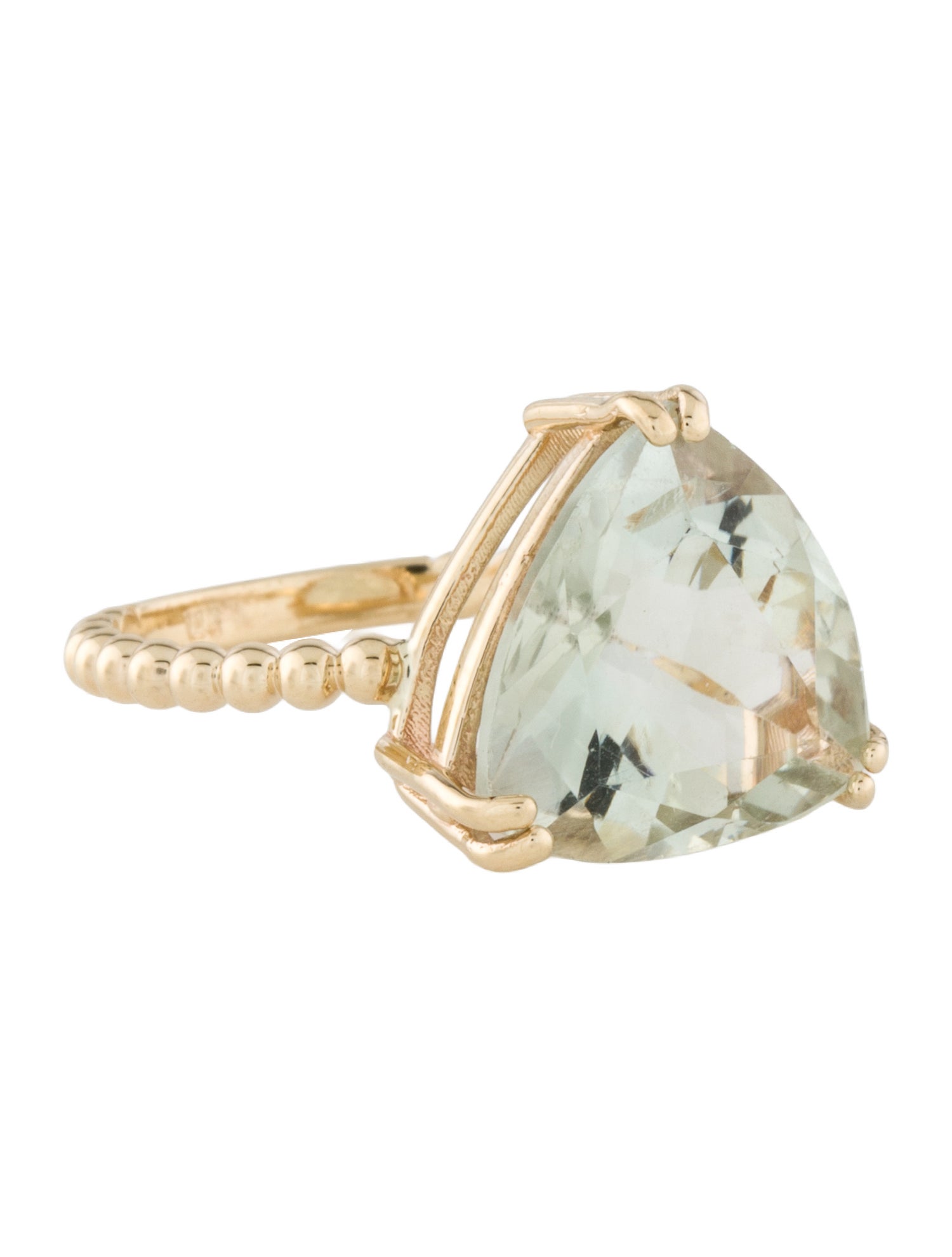 Ring 14K Prasiolite Cocktail Ring