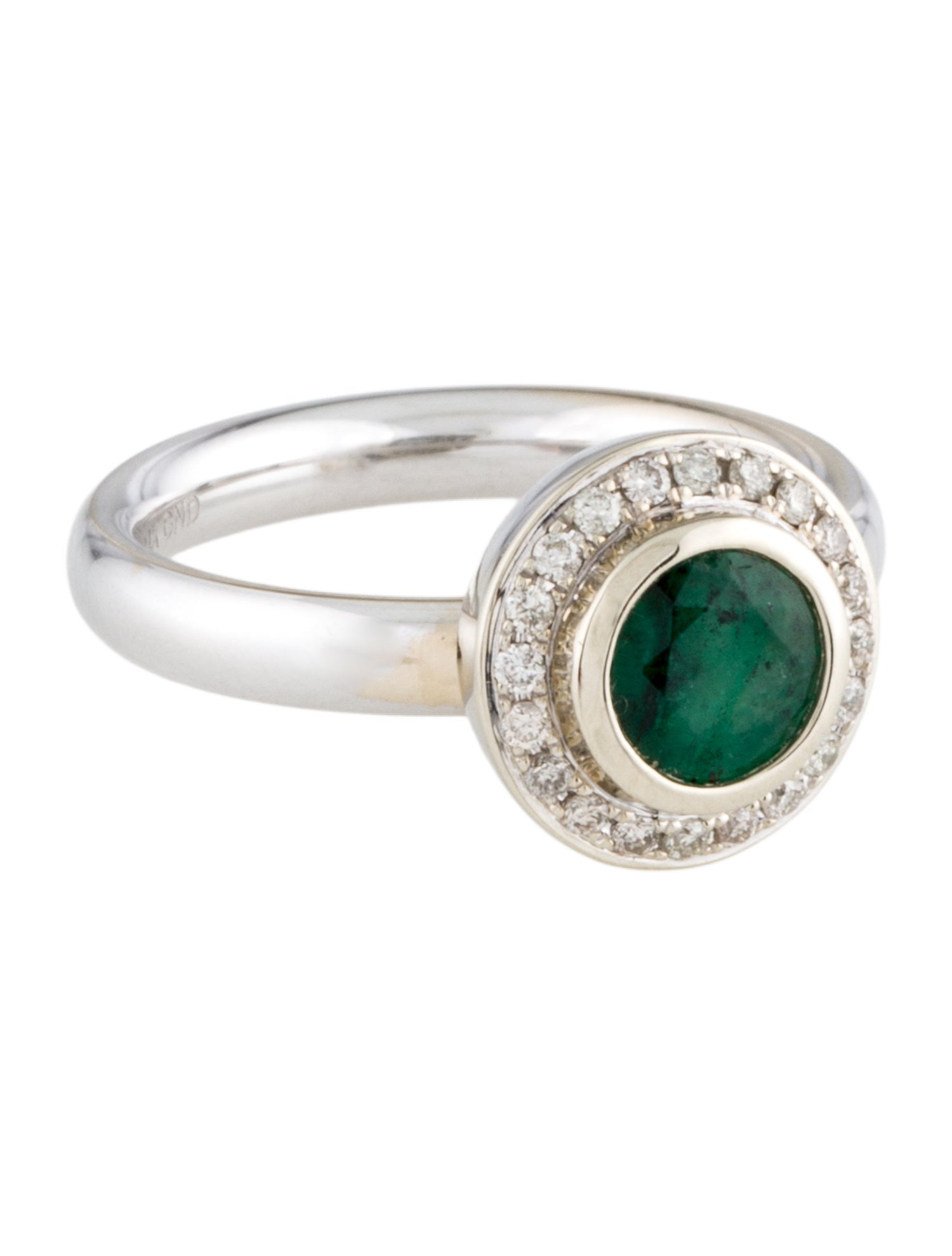 Ring 14K Emerald & Diamond Cocktail Ring