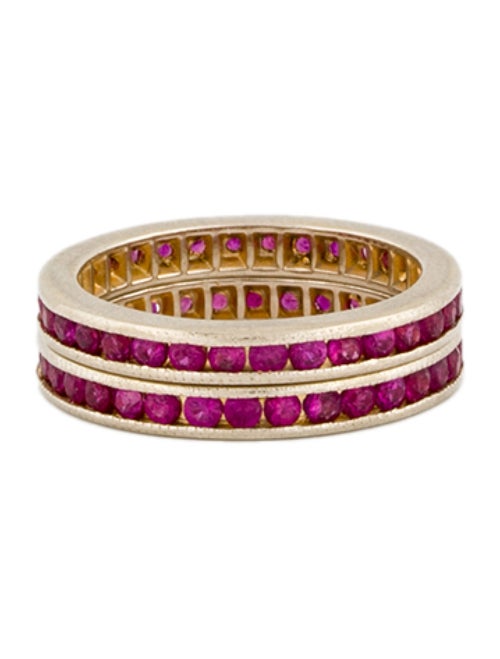 Ring 14K 1.28ctw Ruby Eternity Ring Set