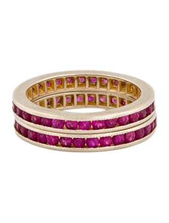 Ring 14K 1.28ctw Ruby Eternity Ring Set