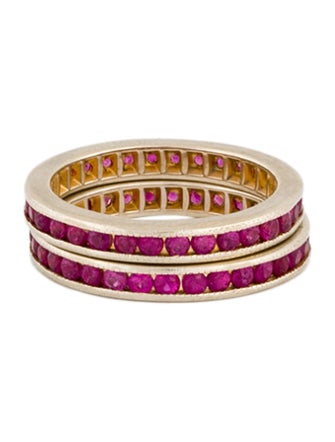 Ring 14K 1.28ctw Ruby Eternity Ring Set