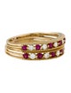 Ring 18K Ruby & Diamond Milgrain Ring Set