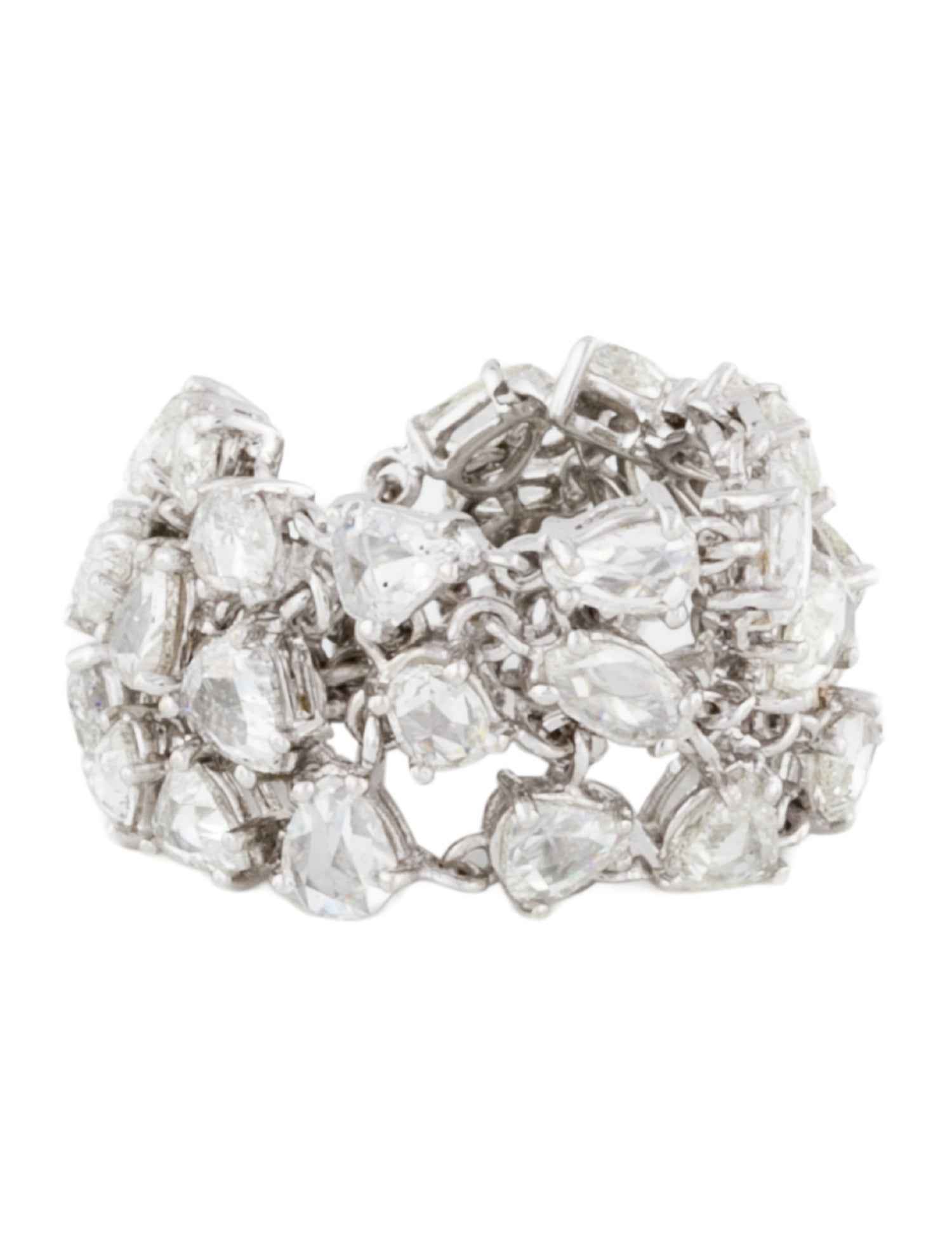 Ring 18k Diamond Chainmail Cocktail