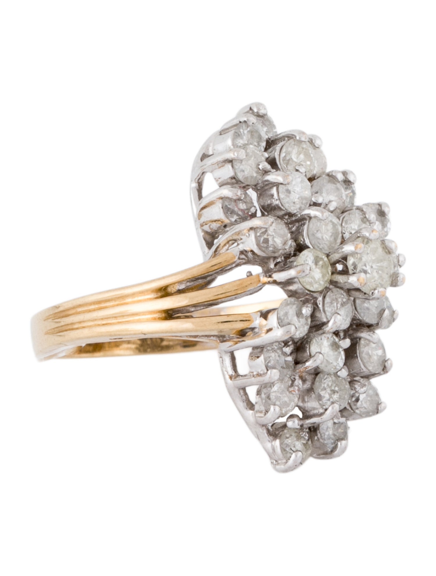 Ring 2.00ctw Diamond Cluster Cocktail