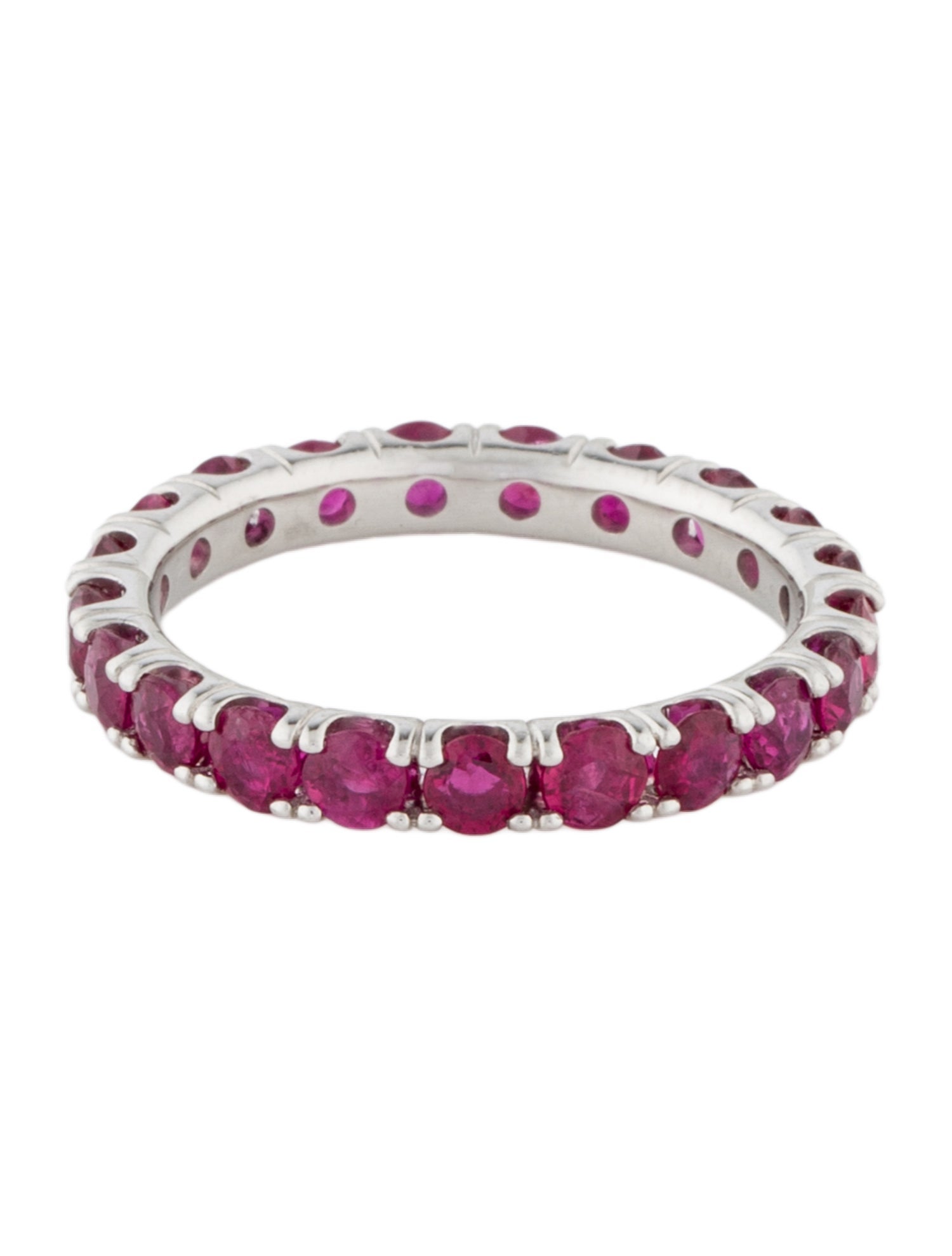 Ring Platinum 2.45ctw Ruby Band