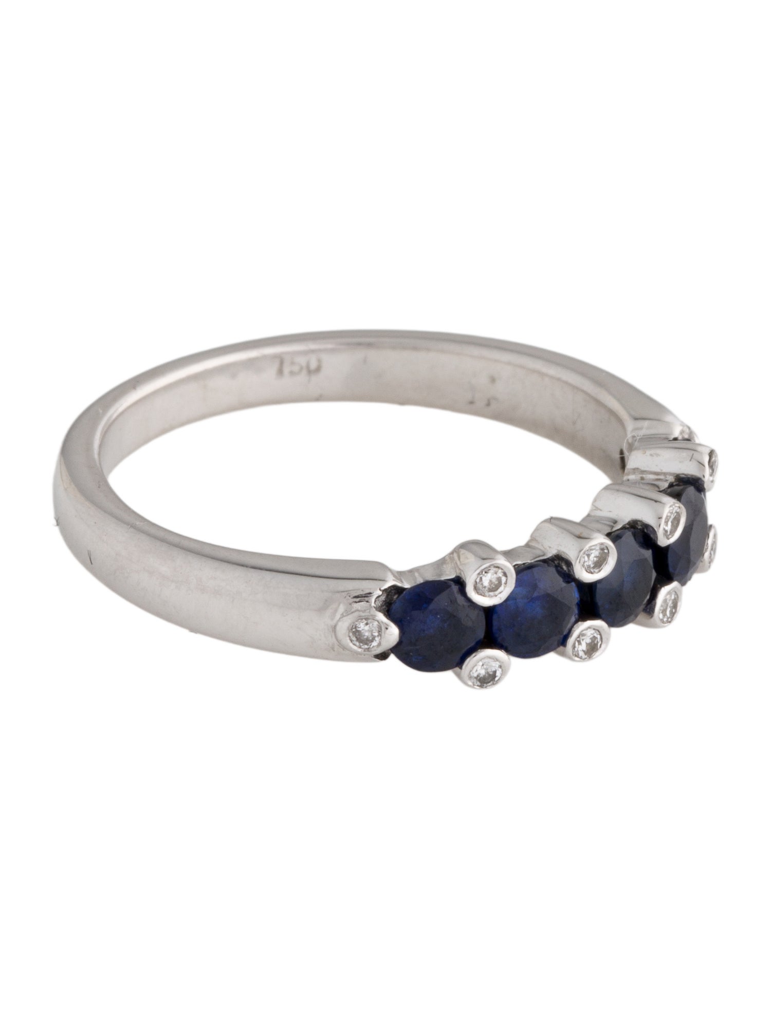 Ring 18K Sapphire & Diamond Band