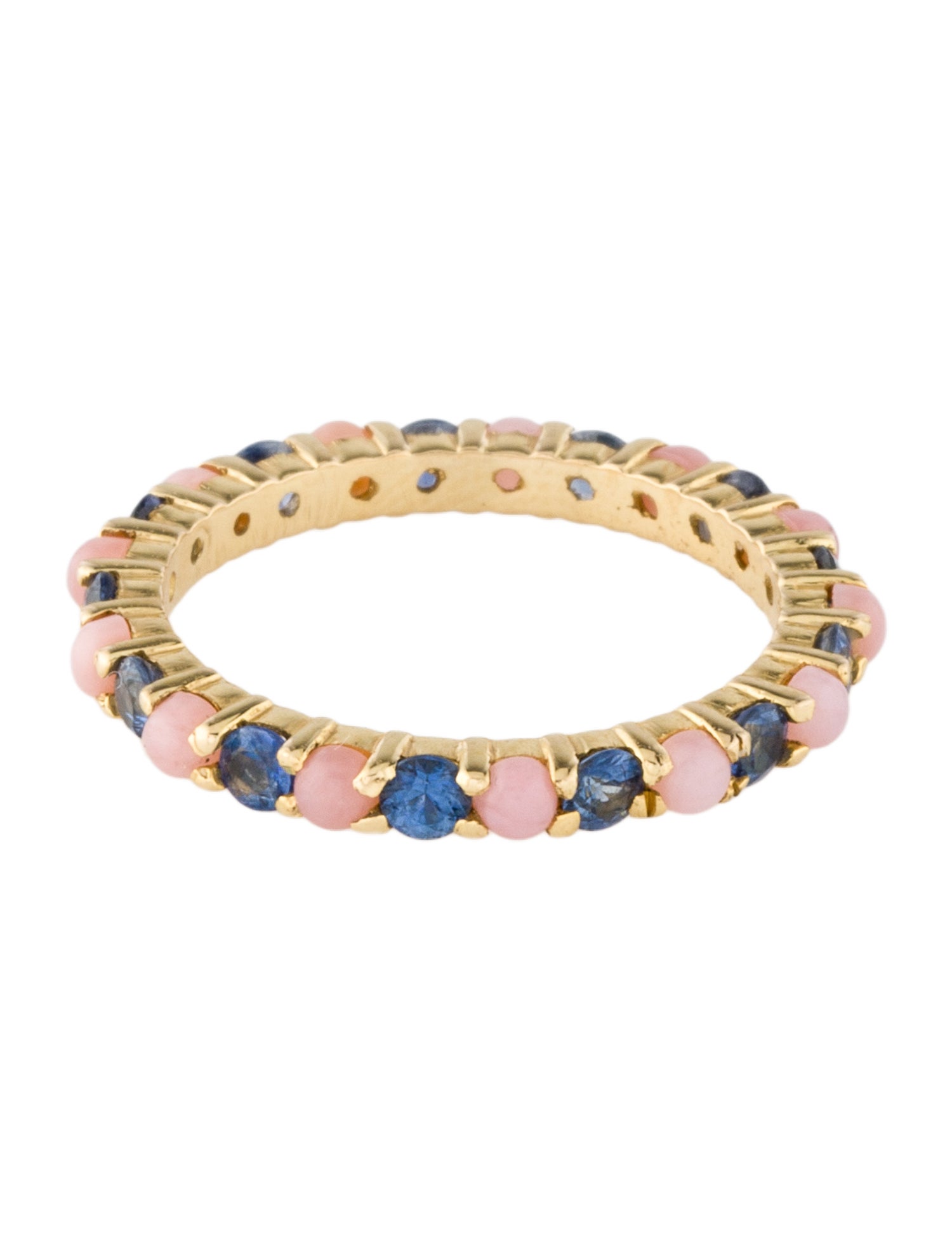 Ring 14K Sapphire & Opal Eternity Band