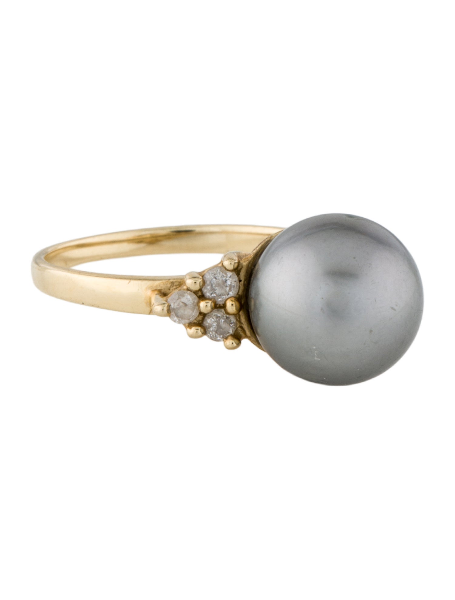 Ring 14K Pearl & Diamond Ring