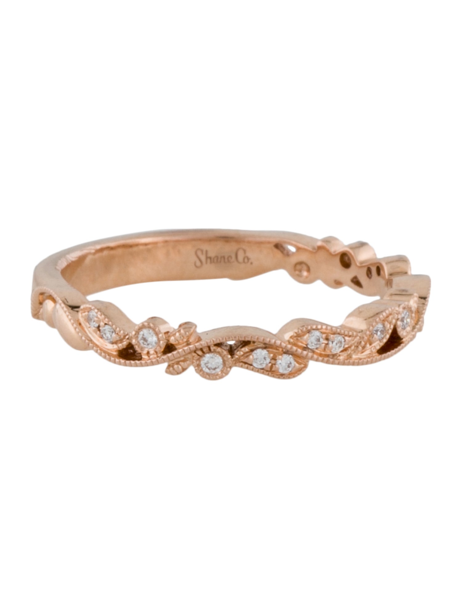 Ring Shane Co. 14K Diamond Filigree Band