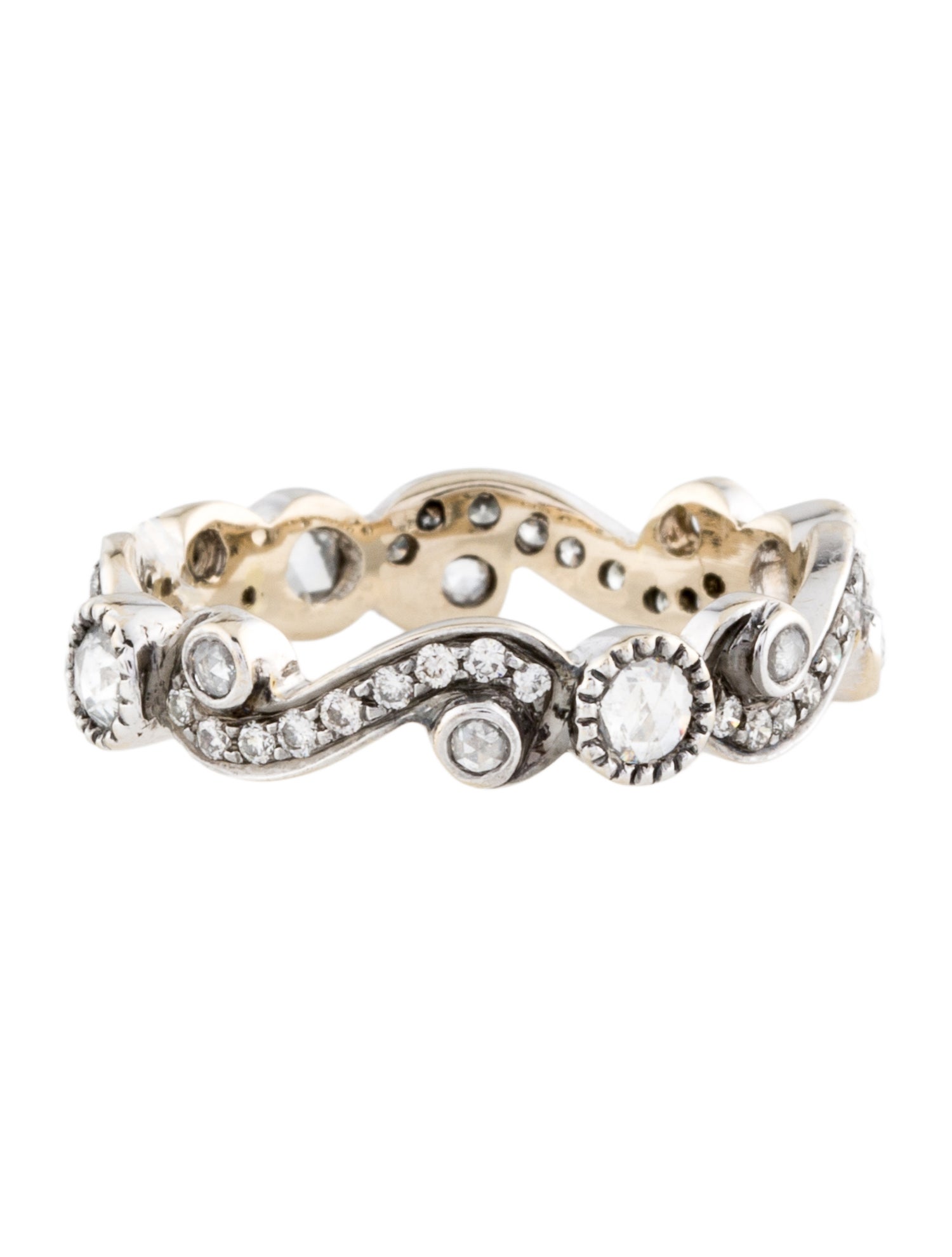 Ring 18K Diamond Swirl Band