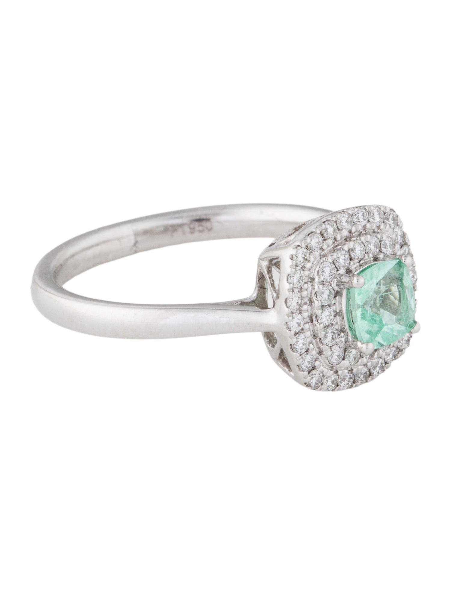Ring Platinum Tourmaline & Diamond Cocktial Ring