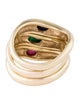 Ring 14K Ruby, Sapphire & Emerald Stacking Ring Set