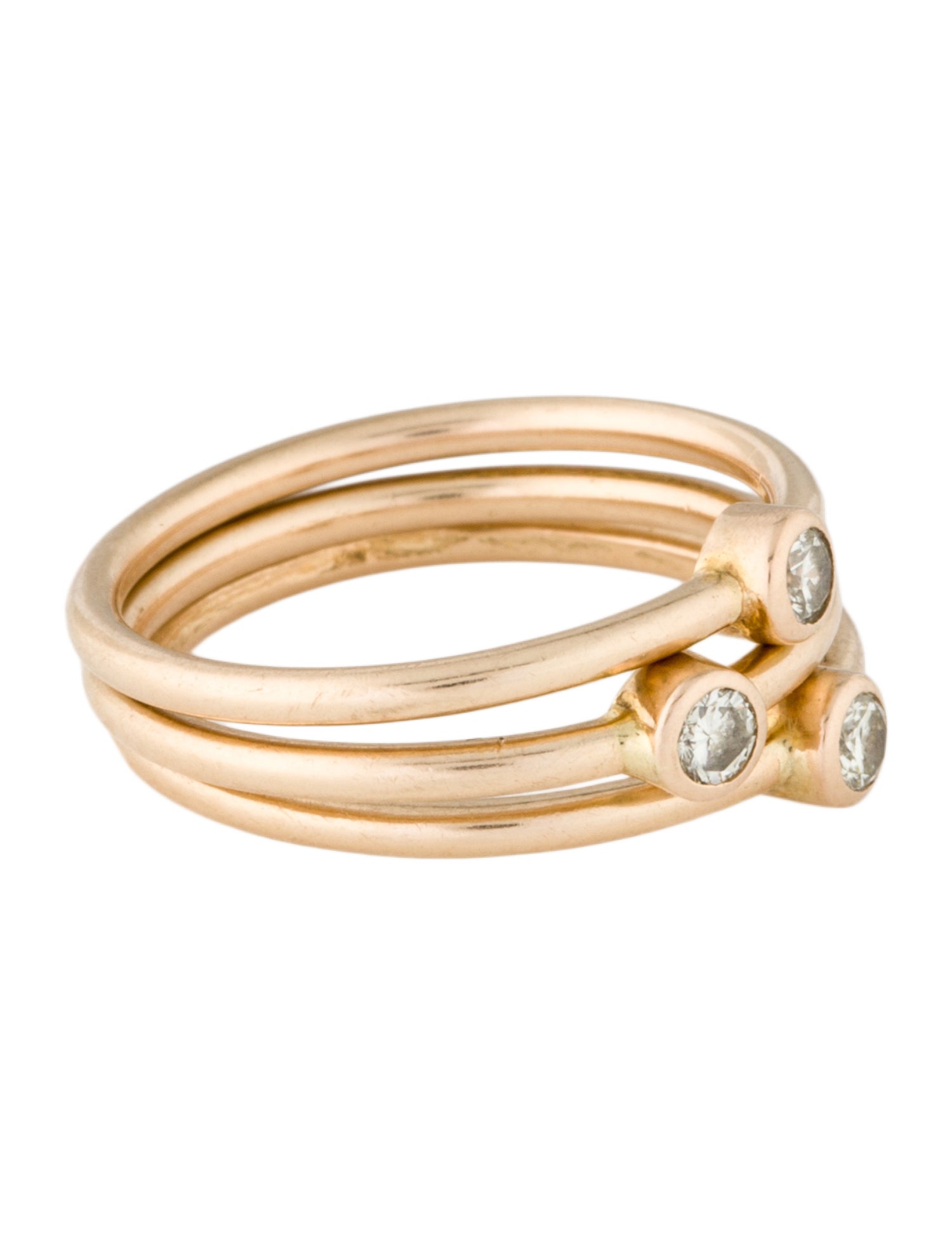 Ring 14K Diamond Stacking Ring Set