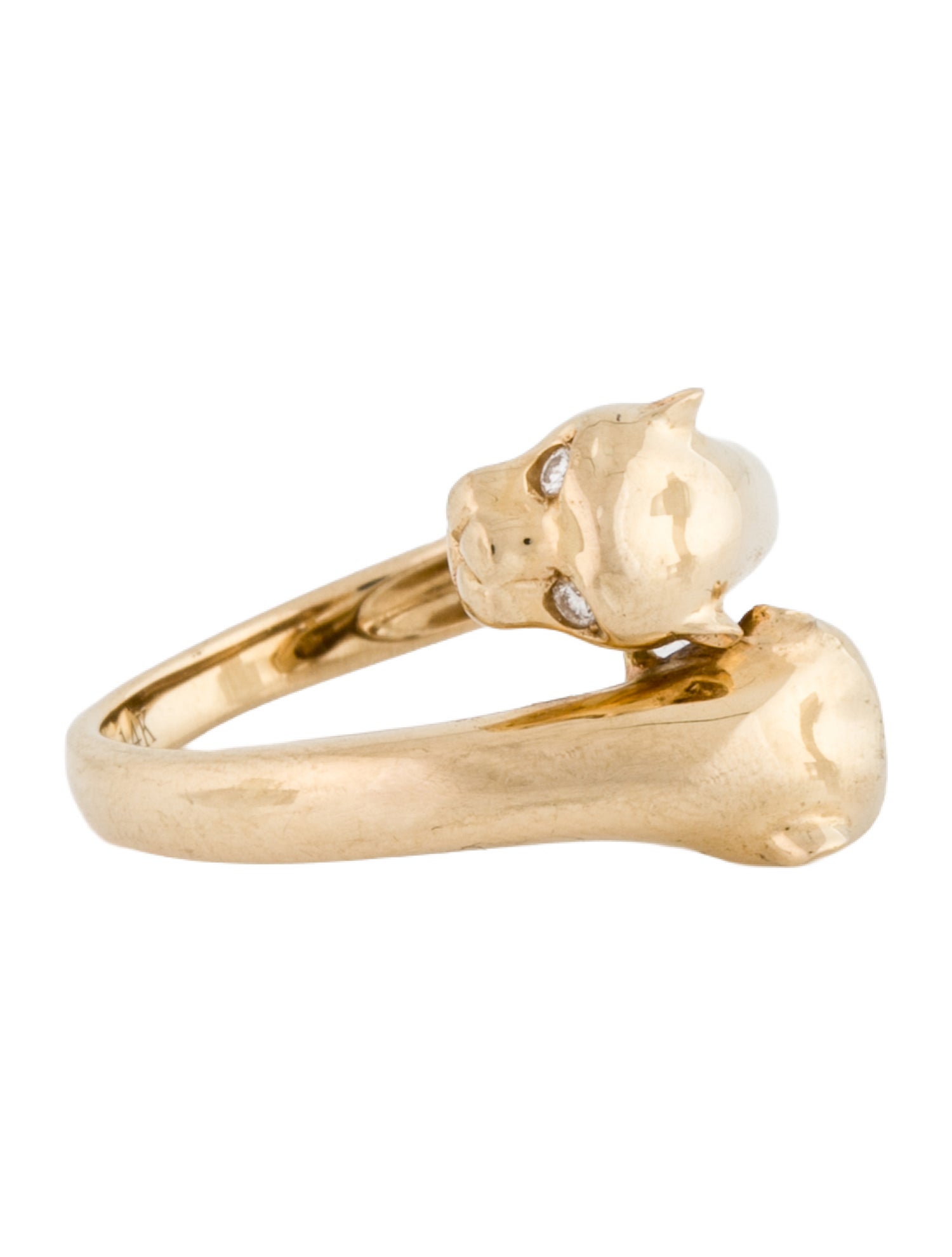 Ring 14K Diamond Leopard Band