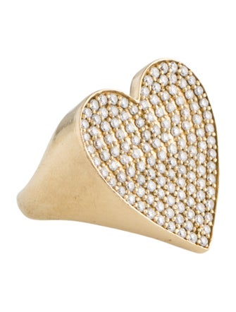 Ring 14K 1.16ctw Diamond Heart Cocktail Ring