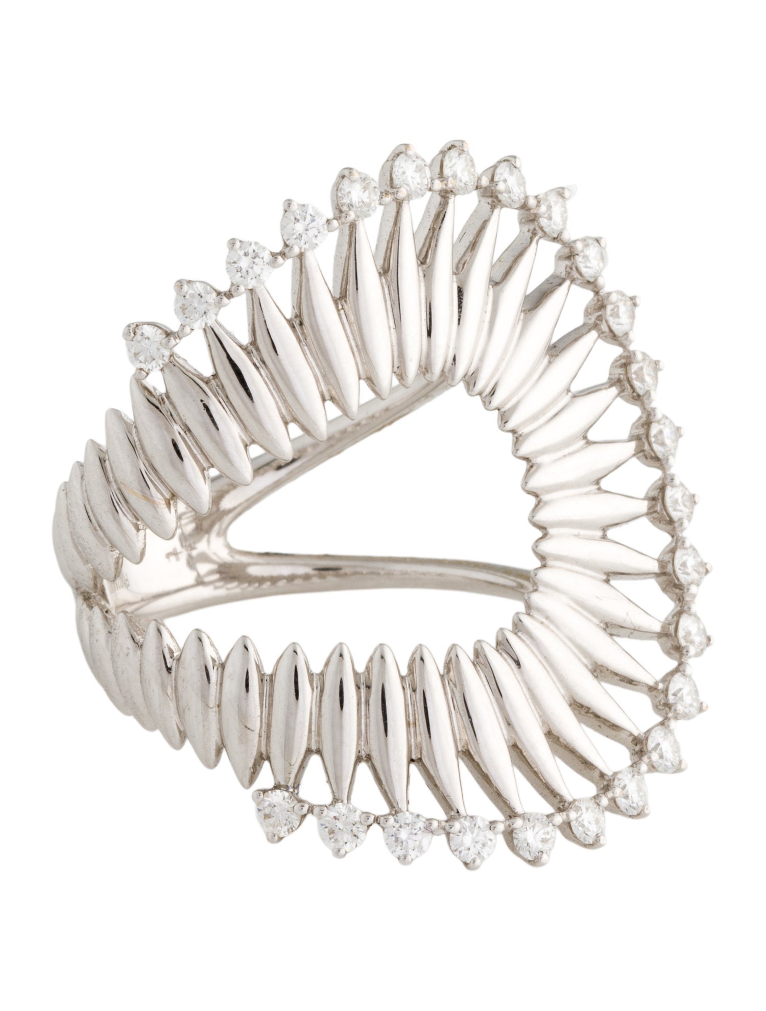 Hueb 18K Diamond Tribal Cocktail Ring