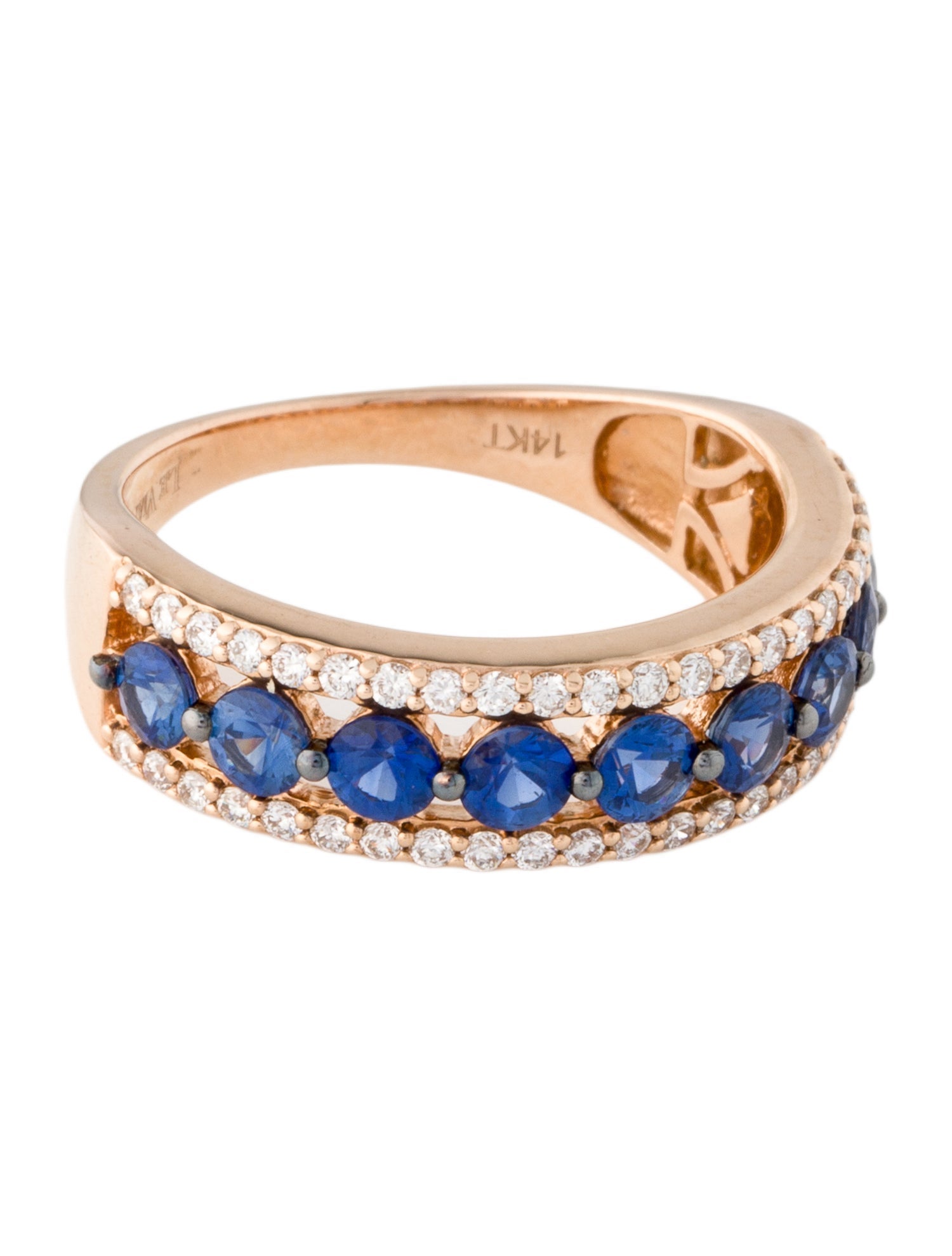 Le Vian 14K 1.10ctw Sapphire & Diamond Band