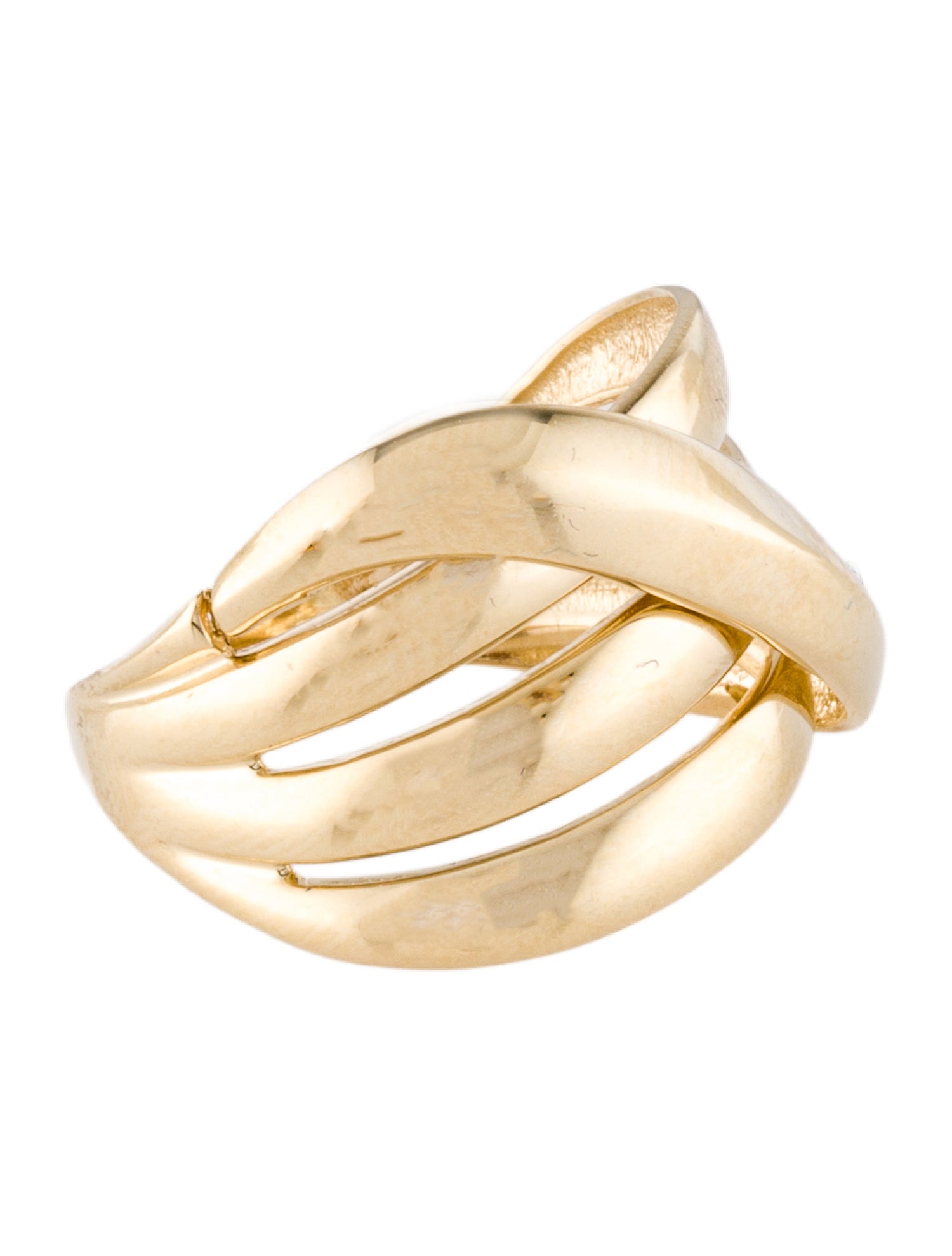 Ring 14K Hollow Crossover Band