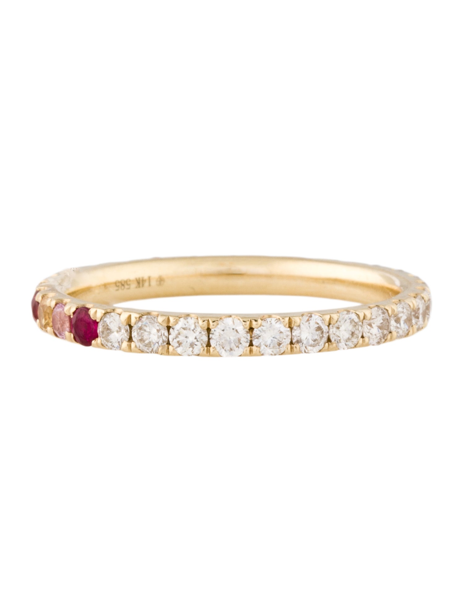 Ring 14K Diamond & Multistone Eternity Band